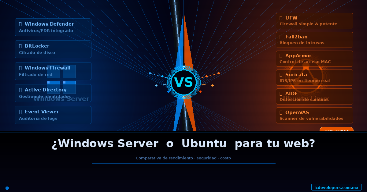 ¿Windows Server o Ubuntu para mis sitios web? Comparativa