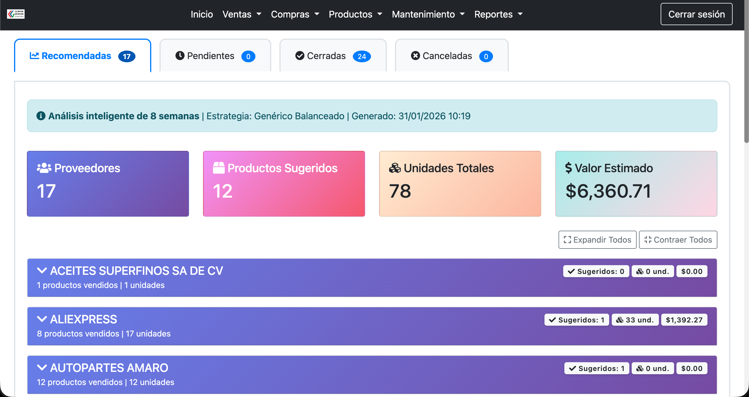 ERP Integral para Refaccionarias con IA y Punto de Venta