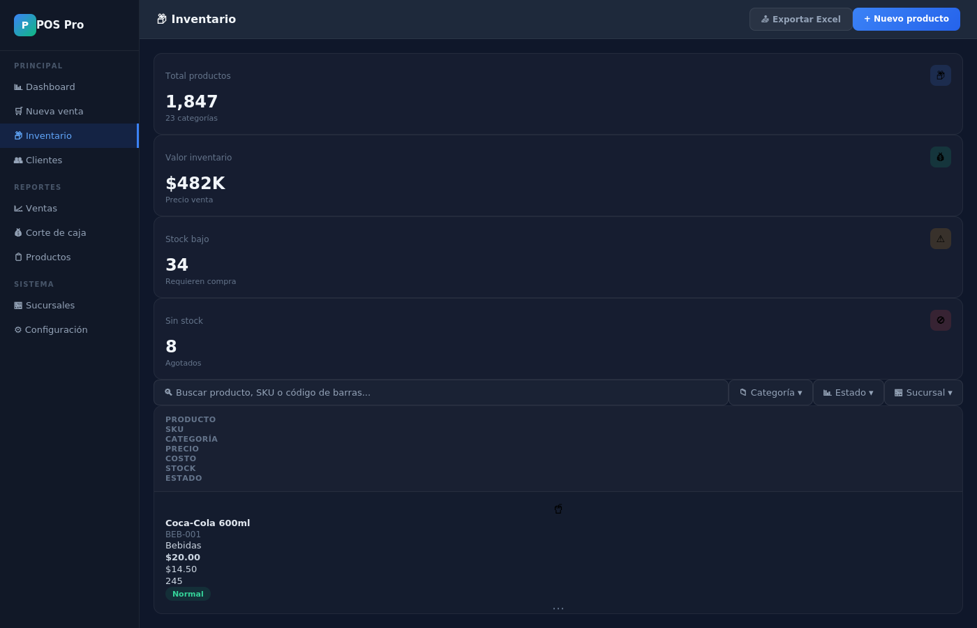 Sistema POS — Punto de Venta Integral